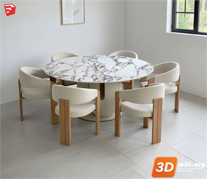 Dining Table Set Skp Files